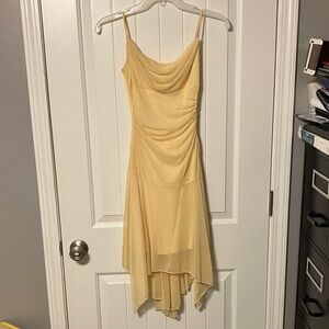 Chic Yellow High Low Dress